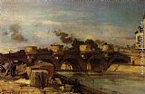 Johan Barthold Jongkind Canvas Paintings - Fire on Pont Neuf